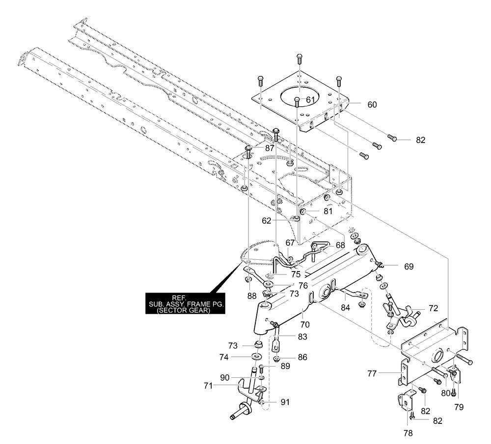 Frame Assembly (Part 2) Diagram and Parts List for 40319X98C 2001 Briggs and Stratton Lawn Tractor